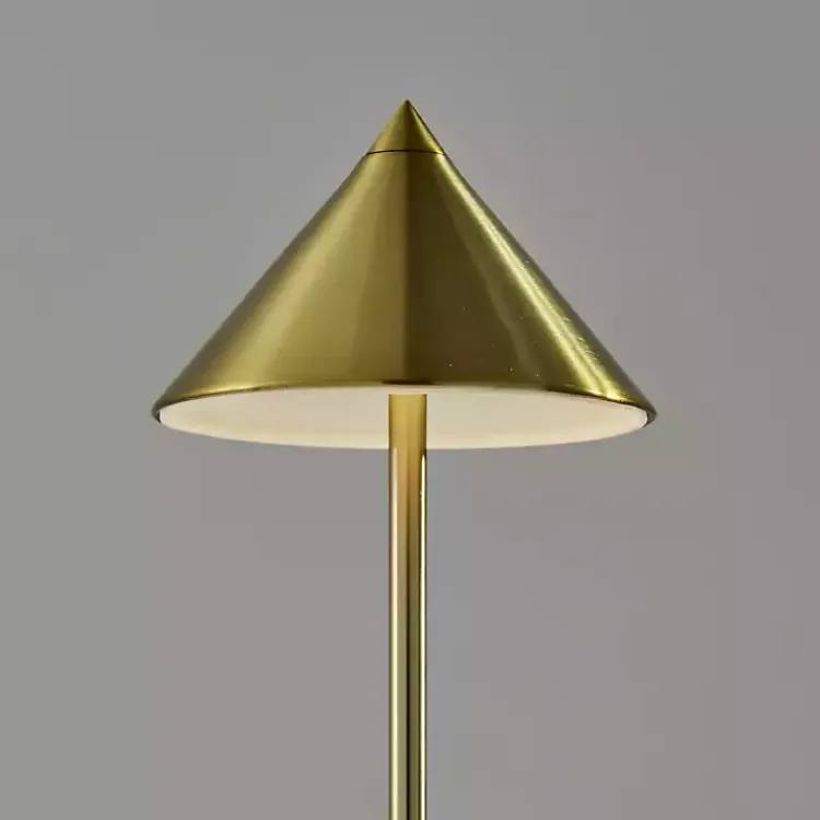 Kirklands Home Brass Metal Cone Shade Cordless Table Lamp Gold Online