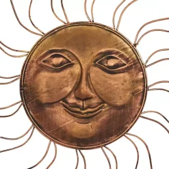 Kirklands Home Brass Sun Metal Outdoor Wall Plaque Brown Hot