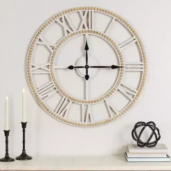 Kirklands Home Brett Beaded Wood Wall Clock Online