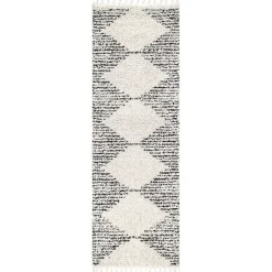 Kirklands Home Bria Moroccan Diamond Tassel Runner New