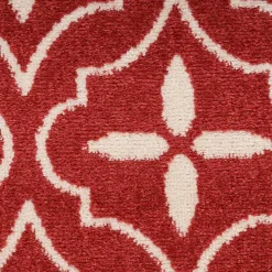Kirklands Home Brick & Ivory Quatrefoil Indoor/Outdoor Rug, 4x6 New