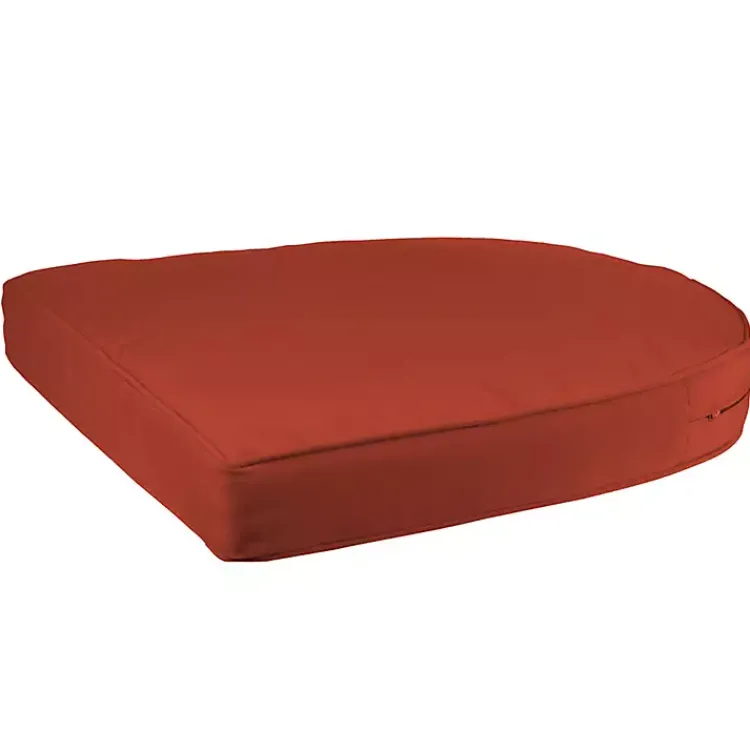 Kirklands Home Brick Outdoor Wicker Seat Cushion Red Hot
