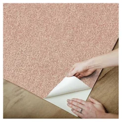 Kirklands Home Brick Textured Cross Woven Peel & Stick Wallpaper Pink Hot