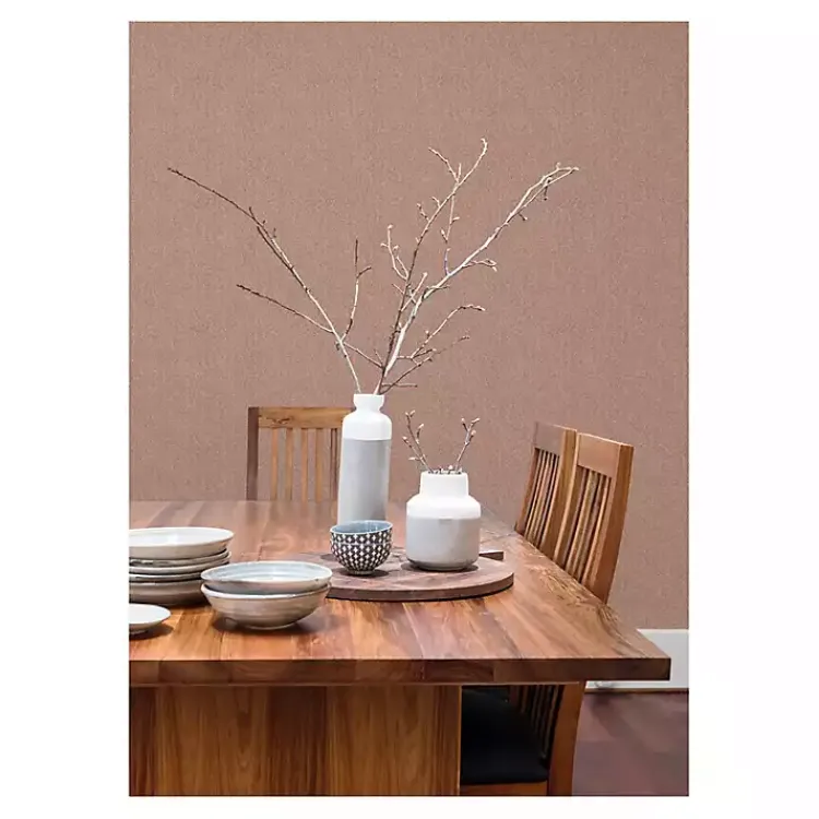 Kirklands Home Brick Textured Cross Woven Peel & Stick Wallpaper Pink Hot