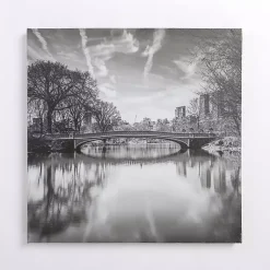 Kirklands Home Bridge in Central Park Canvas Art Print Gray