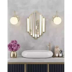 Kirklands Home Briggs Gold Metal Panels Wall Mirror Outlet
