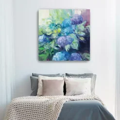Kirklands Home Bright Blooming Hydrangea Canvas Wall Art Discount