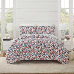 Kirklands Home Bright Blossom 3-pc. Full/Queen Quilt Set Multi Hot