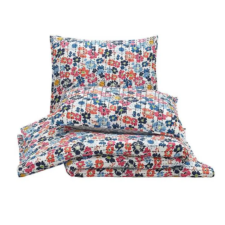 Kirklands Home Bright Blossom 3-pc. Full/Queen Quilt Set Multi Hot
