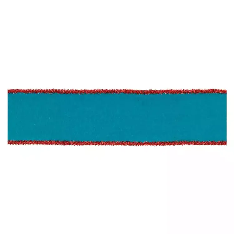 Christmas Decorations>Kirklands Home Bright Wool 5 yd Christmas Ribbons, Set of 2 Blue