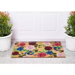 Kirklands Home Bright Boho Flowers Doormat Multi Sale