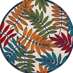 Kirklands Home Bright Branches Round Outdoor Area Rug, 5x5 Online