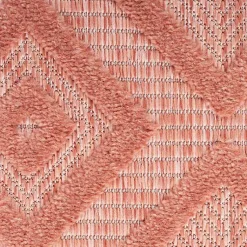 Kirklands Home Bright Coral Diamond Outdoor Area Rug, 6x9 Orange New