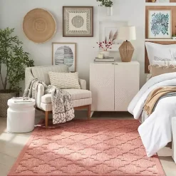Kirklands Home Bright Coral Trellis Outdoor Area Rug, 4x6 Discount
