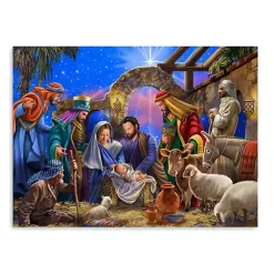 Christmas Art & Wall Decor>Kirklands Home Bright Nativity Scene Canvas Art Print, 18x24
