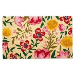 Kirklands Home Bright Summer Blossoms Coir Doormat Outlet