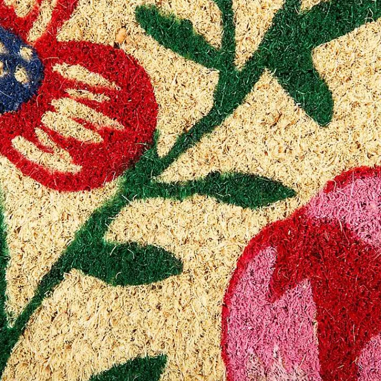 Kirklands Home Bright Summer Blossoms Coir Doormat Outlet