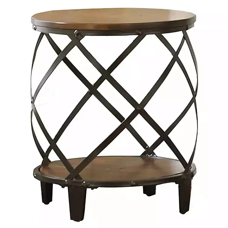 Kirklands Home Brimfield Round End Table Black Hot