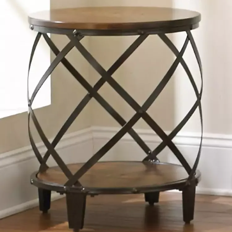 Kirklands Home Brimfield Round End Table Black Hot