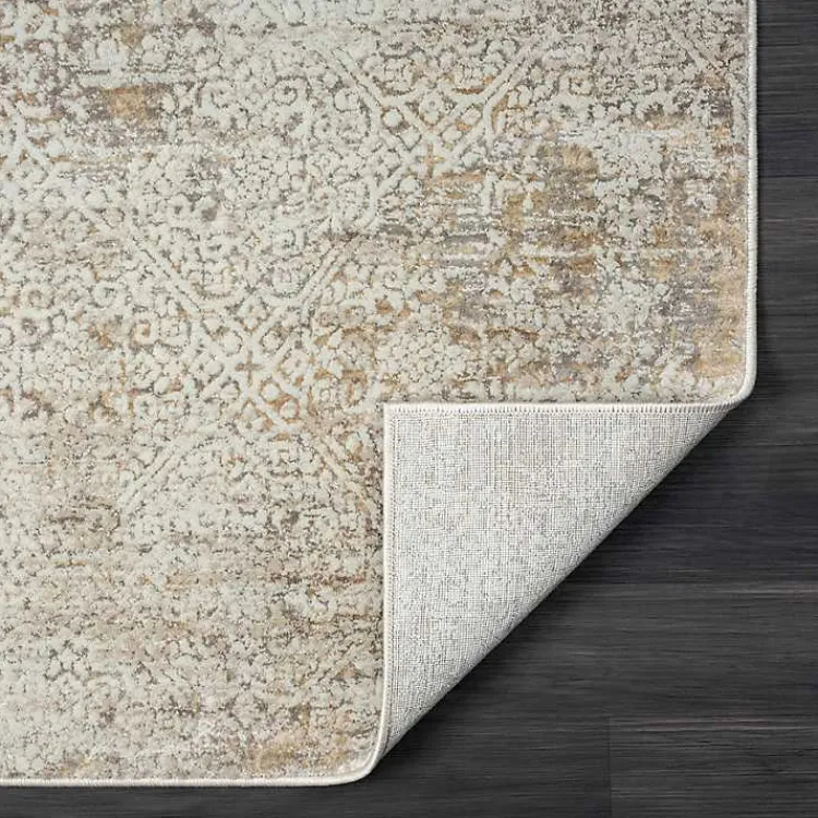 Kirklands Home Brisbane Beige Faded Damask Area Rug, 2x3 Hot