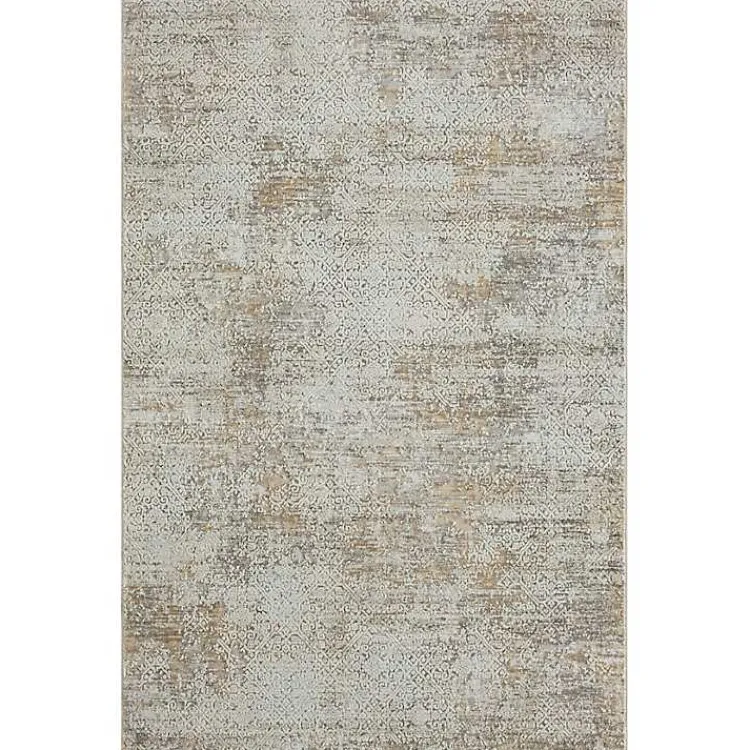 Kirklands Home Brisbane Beige Faded Damask Area Rug, 5x8 Online