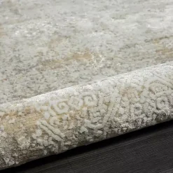 Kirklands Home Brisbane Beige Faded Damask Area Rug, 5x8 Online