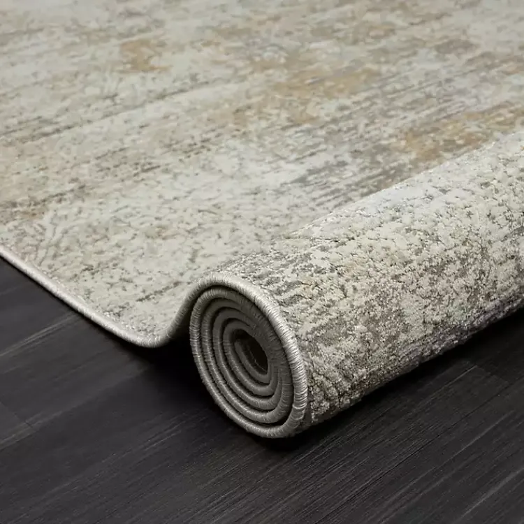 Kirklands Home Brisbane Beige Faded Damask Area Rug, 5x8 Online