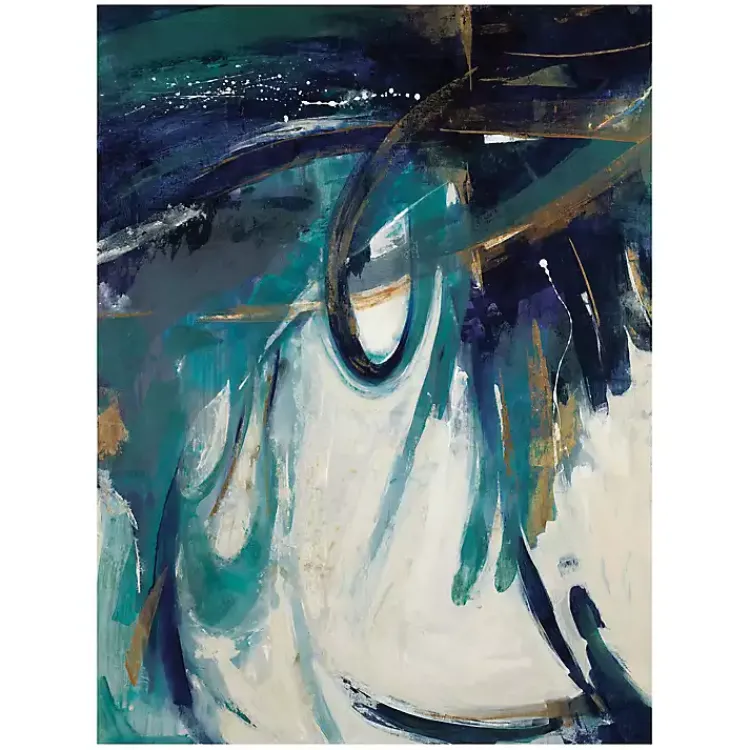 Kirklands Home Broad Strokes Canvas Art Print Blue