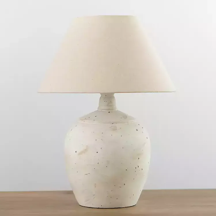 Kirklands Home Bronson Cream Painted Table Lamp Tan Sale