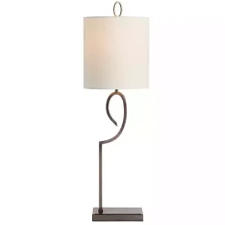 Kirklands Home Bronze Abstract Curve Table Lamp White Best