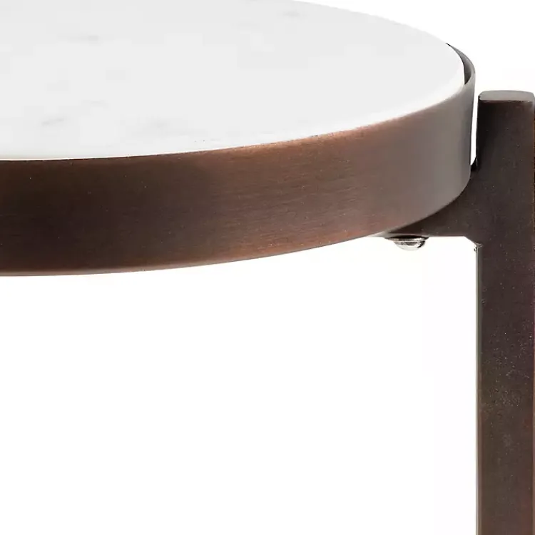 Kirklands Home Bronze Angular Marble Accent Table Gold Sale