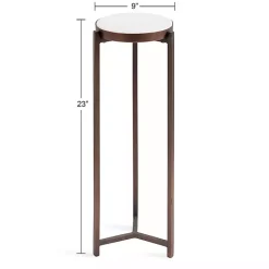 Kirklands Home Bronze Angular Marble Accent Table Gold Sale