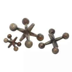 Statues & Figurines>Kirklands Home Bronze Antique Jacks 3-pc. Figurine Set