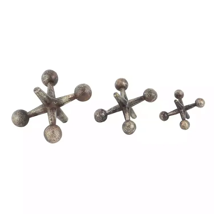 Statues & Figurines>Kirklands Home Bronze Antique Jacks 3-pc. Figurine Set