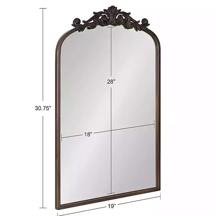 Kirklands Home Bronze Arendahl Arched Mirror, 19x31 in. Brown Hot