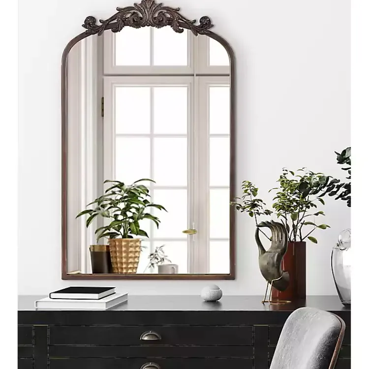 Kirklands Home Bronze Arendahl Arched Mirror, 19x31 in. Brown Hot
