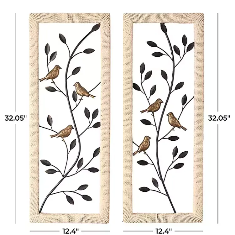 Kirklands Home Bronze Bird and Branch Wall Plaques, Set of 2 Hot