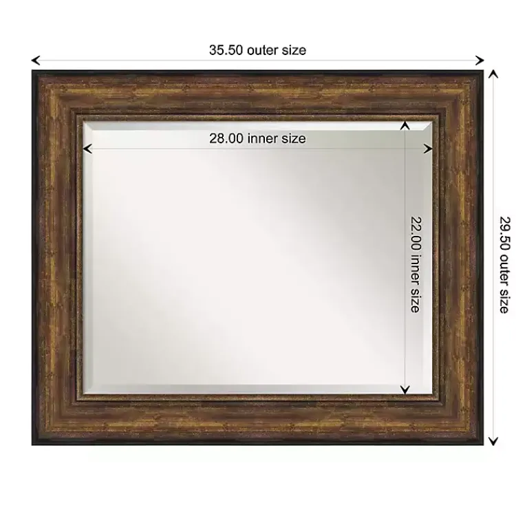 Kirklands Home Bronze Frame Beveled Mirror, 35.5x29.5 in. Discount