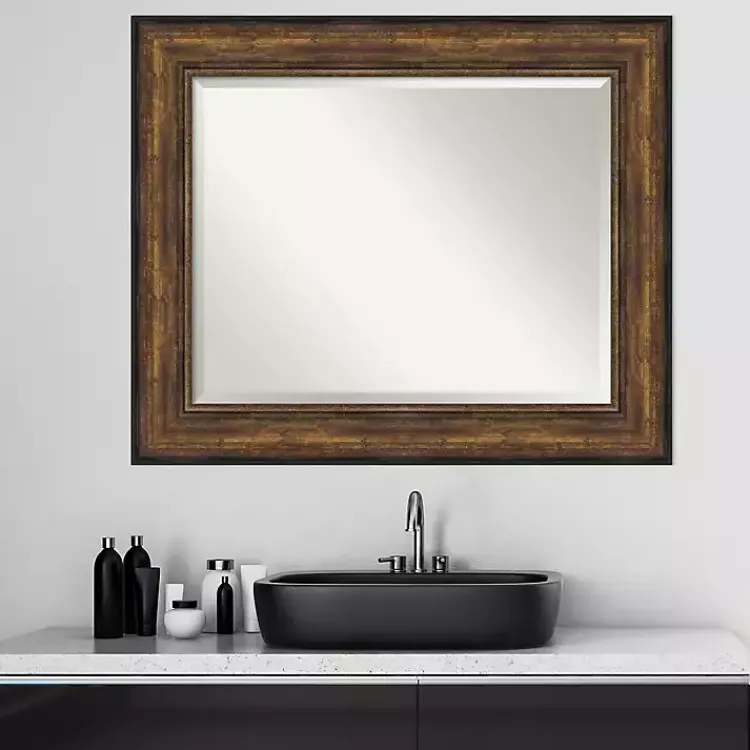 Kirklands Home Bronze Frame Beveled Mirror, 35.5x29.5 in. Discount