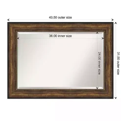 Kirklands Home Bronze Frame Beveled Mirror, 43.5x31.5 in. Discount