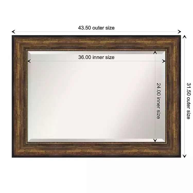 Kirklands Home Bronze Frame Beveled Mirror, 43.5x31.5 in. Discount