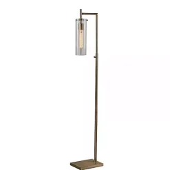 Kirklands Home Bronze Glass Cylinder Shade Floor Lamp Clear Online
