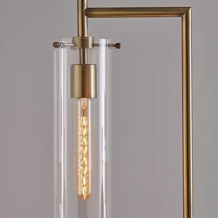 Kirklands Home Bronze Glass Cylinder Shade Floor Lamp Clear Online