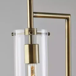 Kirklands Home Bronze Glass Cylinder Shade Floor Lamp Clear Online