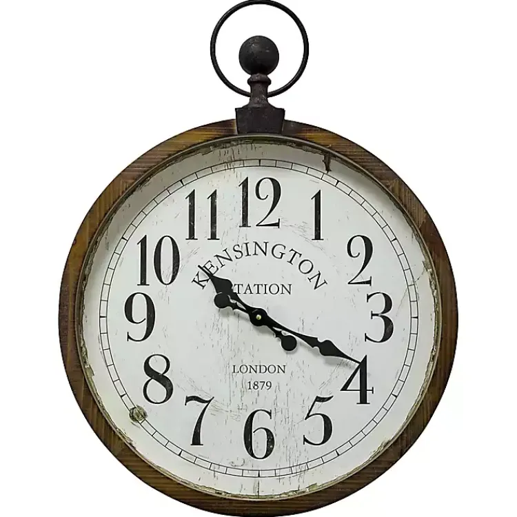 Kirklands Home Bronze Kensington Station Pocket Wall Clock Outlet
