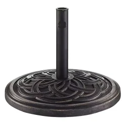 Kirklands Home Bronze Medallion Round Umbrella Base Brown Hot