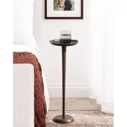Kirklands Home Bronze Metal Alicia Accent Table Brown Best