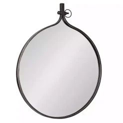 Kirklands Home Bronze Metal Antique Round Wall Mirror Clearance