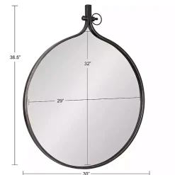 Kirklands Home Bronze Metal Antique Round Wall Mirror Clearance