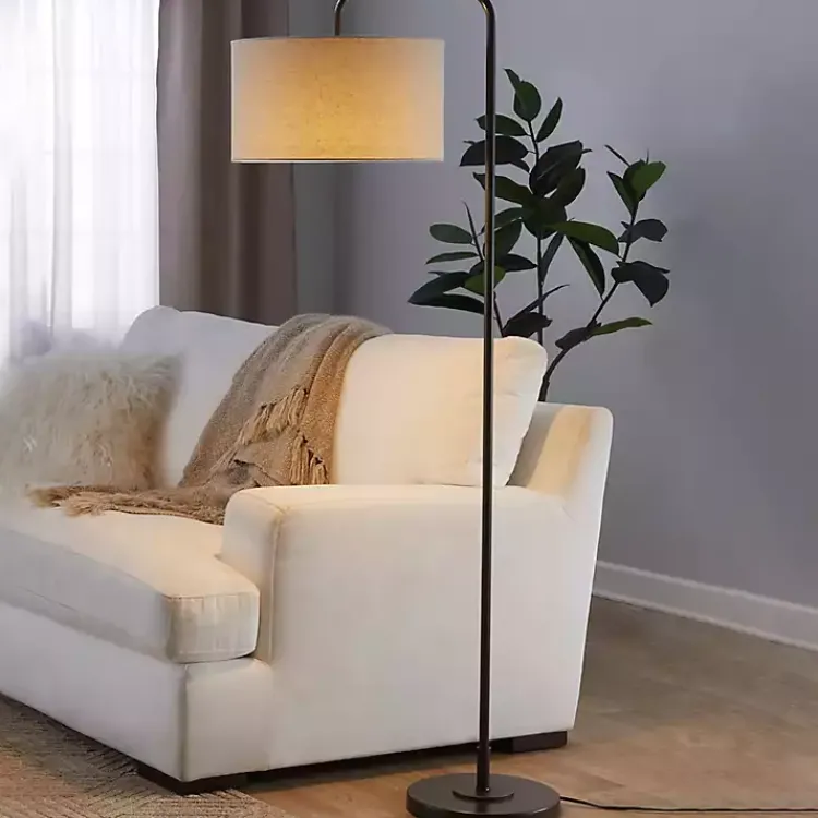 Kirklands Home Bronze Metal Puck Floor Lamp Brown Best